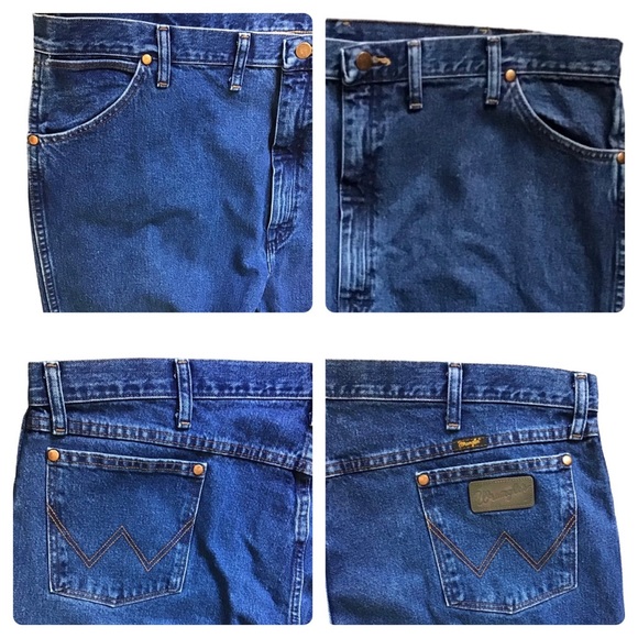 WRANGLER® COWBOY CUT® ORIGINAL FIT JEAN IN STONEWASHED Size W44 X L32” NWOT FLAW - Picture 13 of 16